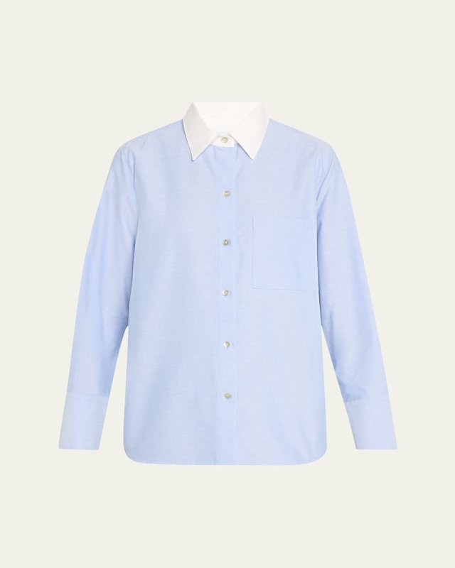 Classic Oxford Shirt with Contrast Coll
